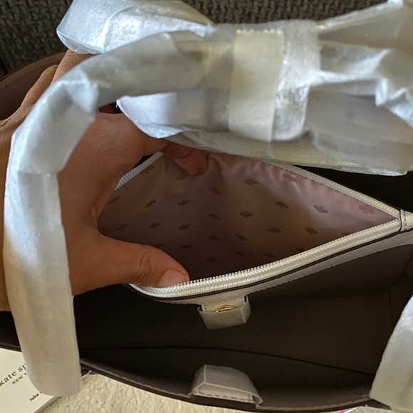 SOLD! NWT Kate Spade Harper White Satchel - Picture 15 of 17